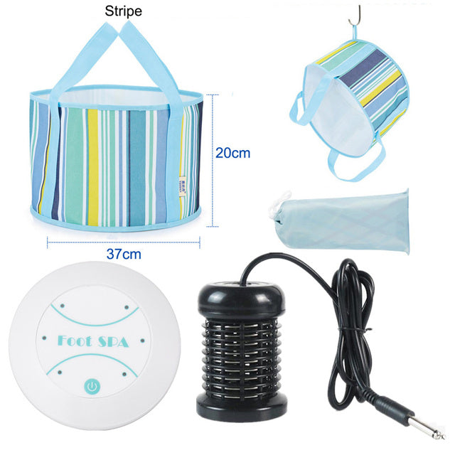 Premium Electric Foot Spa Massager – Mini Ionic Detox Bath with Vibrating Whirlpool & Pressotherapy, Aqua Cleanse for 