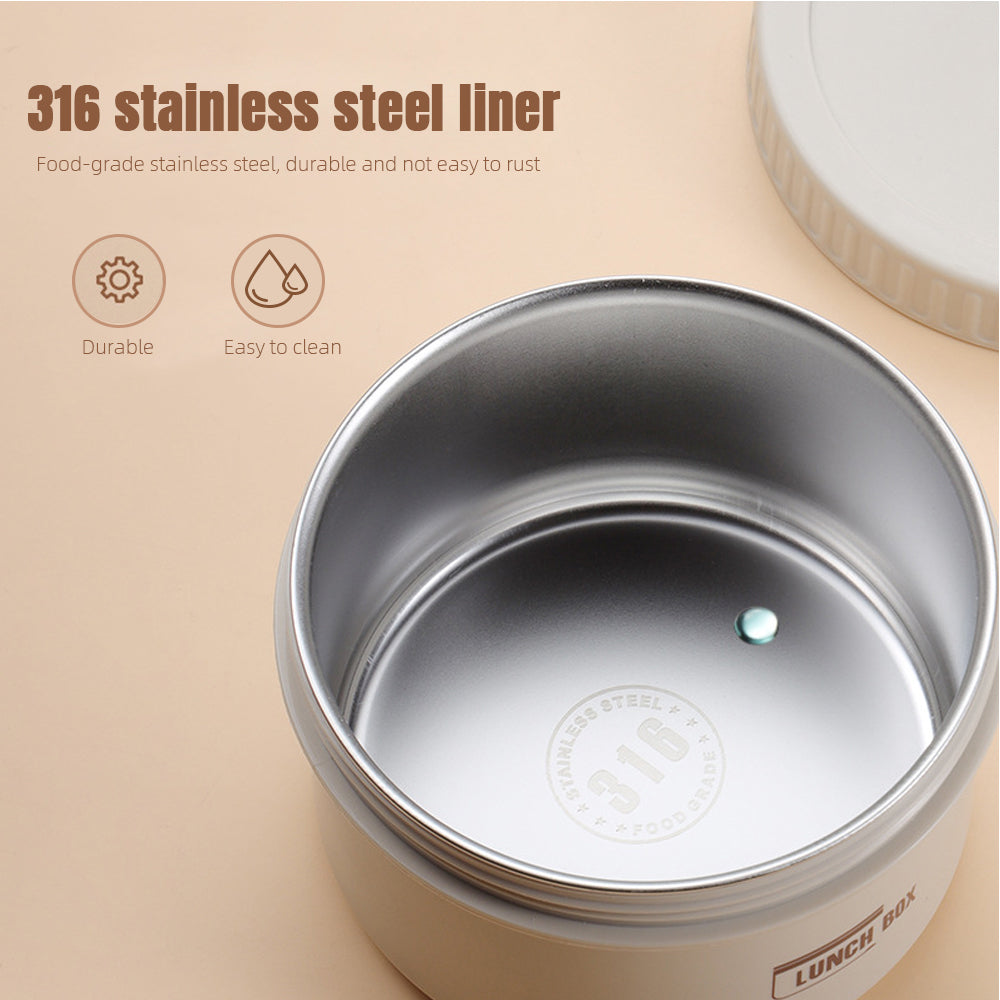 Premium Insulated Lunch Box Set – Portable Stackable Bento Box, Stainless Steel, Thermal Insulation, Keeps Food Warm or Cold,