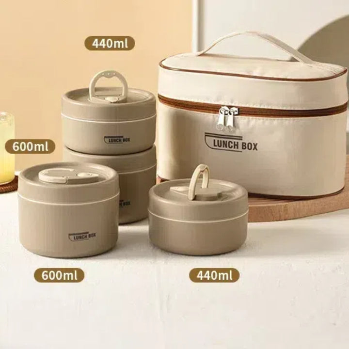 Premium Insulated 304 Stainless Steel Lunch Box – Multi-Layer Design, Microwave Safe, Durable, Leak-Proof, Perfect for On-the