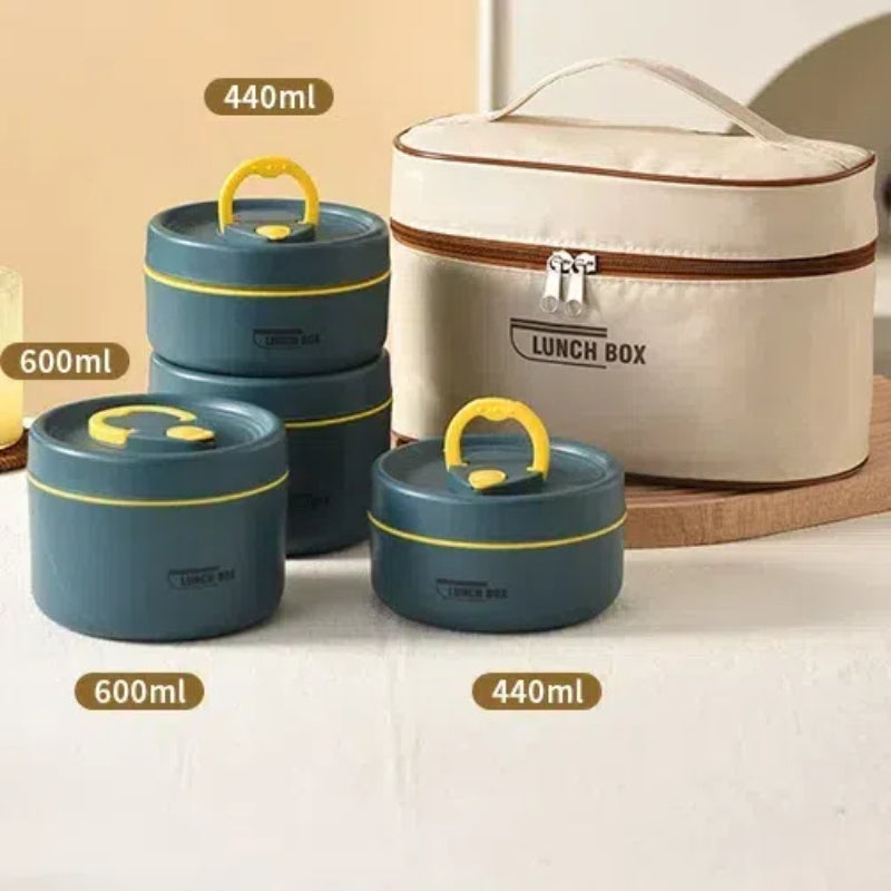 Premium Insulated 304 Stainless Steel Lunch Box – Multi-Layer Design, Microwave Safe, Durable, Leak-Proof, Perfect for On-the