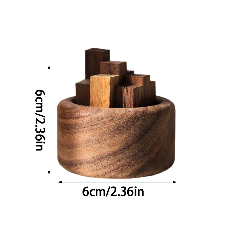 Luxury Essential Oil Wood Diffuser – Unique Wood Art Fireless Aroma Diffuser, Beech/Black Walnut Aromatherapy Ornament for 