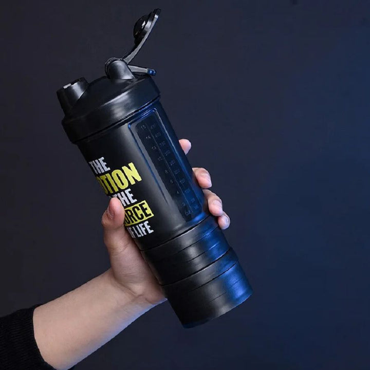 Premium Sports Shaker Cup – Large Capacity Leak-Proof Fitness Water Bottle – Portable, Thickened, Graduated Design for Gym, 