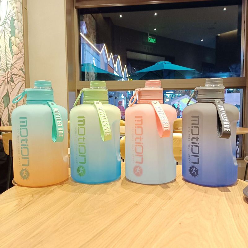 Premium 2.2L Large Capacity Sports Water Bottle – BPA-Free, Gradient Plastic, Portable Kettle with Straw, Leak-Proof, Ideal 