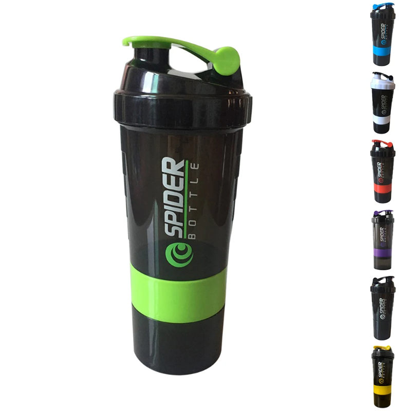 Premium 500ML Portable Protein Powder Shaker Bottle – High Capacity Sports Blender with Powder Case – Plastic Water Cup for Gym & Fitness – Modern, Leak-Proof Design - StrengthXPhysiotherapy