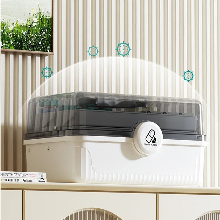 Premium Large Capacity Medicine Box – Multi-Layer Family Organizer, Portable First Aid Kit for Home, Travel, and Daily Use, 