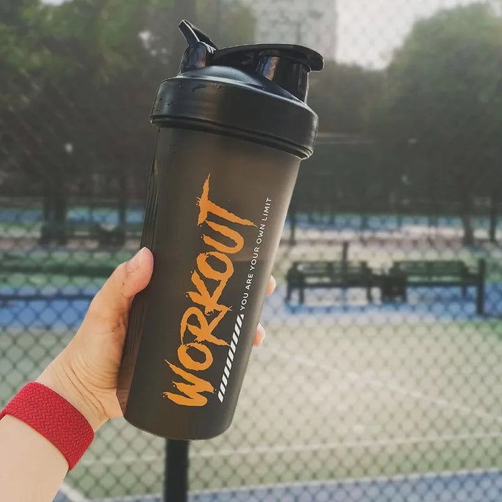 Premium 600ML Shaker Bottle – BPA-Free Sports Water Bottle with Protein Mixer – Portable Travel Cup with Stainless Steel 