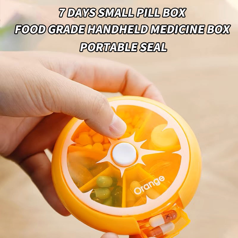Premium Mini Travel Vitamin Pill Box – 7-Day Organizer, Small Portable Container for Pills, Medicine, Fish Oils, and Tablets 