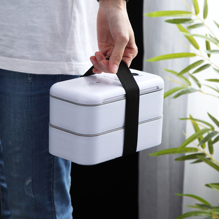 Premium Eco-Friendly Double-Layer Bento Lunch Box – Microwave Safe, 1L Capacity, Health Food Container for Meal Prep, BPA, 