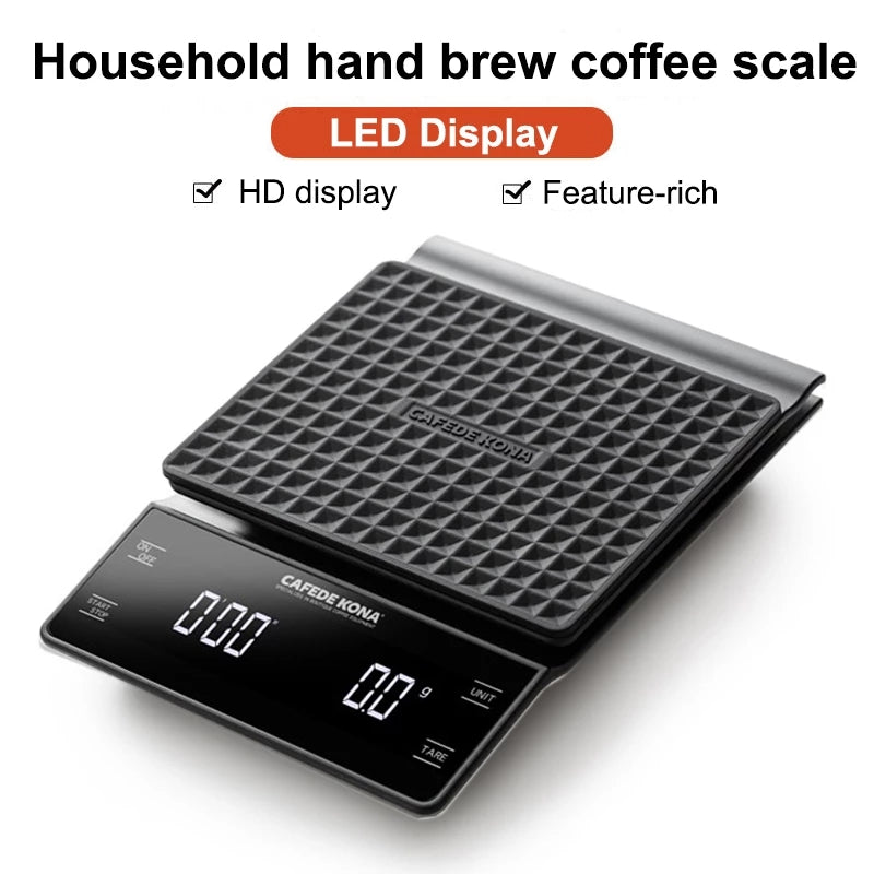 Premium Digital Coffee and Kitchen Scale – Precision Food Scale with Timer, High-Accuracy Mini Electronic Scale for Jewelry 
