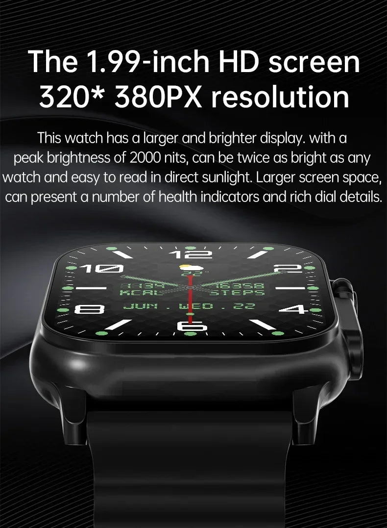 Luxury Smartwatch for Men & Women – 49mm Bluetooth GPS Tracker, NFC, Music Control, Wireless Charging, High-End Fitness Watch – Health Monitoring - StrengthXPhysiotherapy