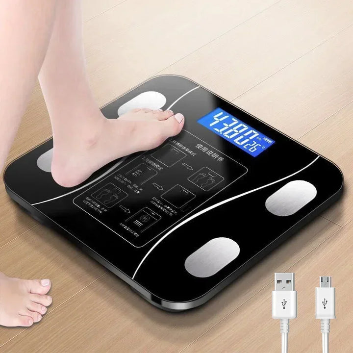 Premium Bluetooth Body Fat Scale – Intelligent, Accurate, and Rechargeable Household Weighing Scale for Adults