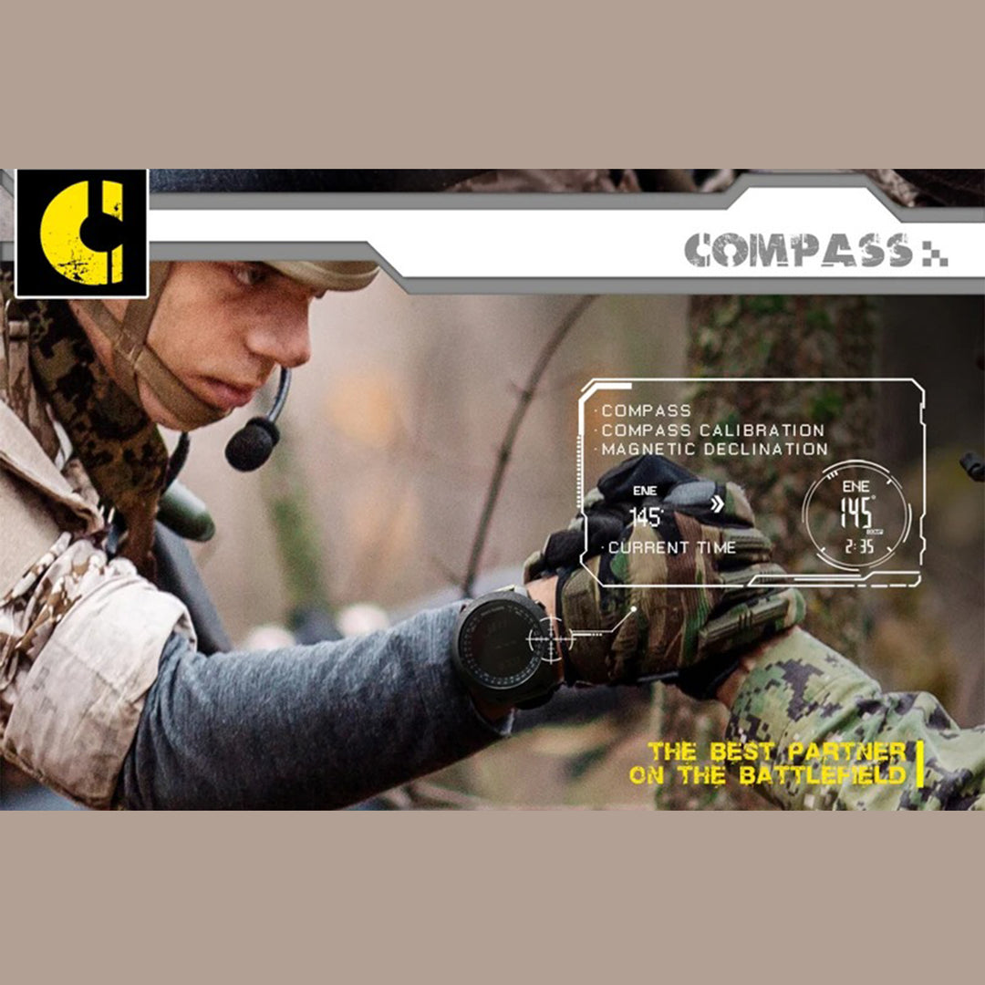 Premium Dive Smart Watch for Men – 50M Waterproof, Altimeter, Barometer, Compass, Diving Log, Free Diving Mode, Step Counter, Stopwatch, Air Pressure, CR2450 Battery - StrengthXPhysiotherapy