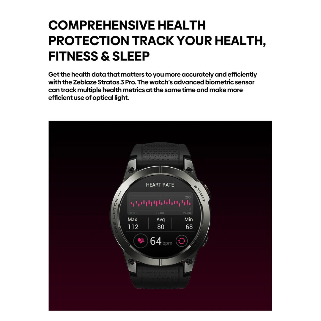 Premium GPS Sports Smartwatch for Men - 1.43” AMOLED, Built-in GPS, 100+ Sports Modes, Health Tracking, 18-Day Battery, Waterproof, Bluetooth Calls - StrengthXPhysiotherapy