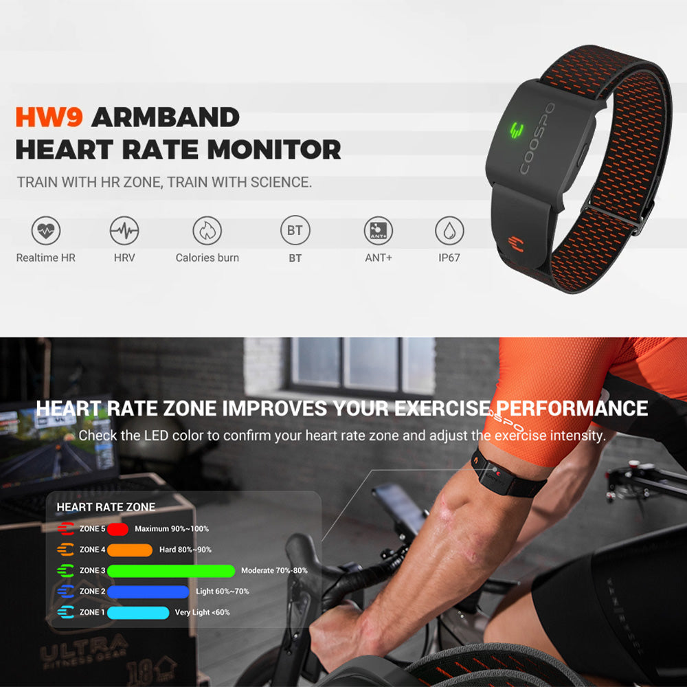 Premium Heart Rate Monitor Bracelet – Bluetooth 4.0 ANT+ Sensor for Cycling, Garmin & Wahoo Compatibility, Outdoor Fitness Tracker, WEEE Certified - StrengthXPhysiotherapy