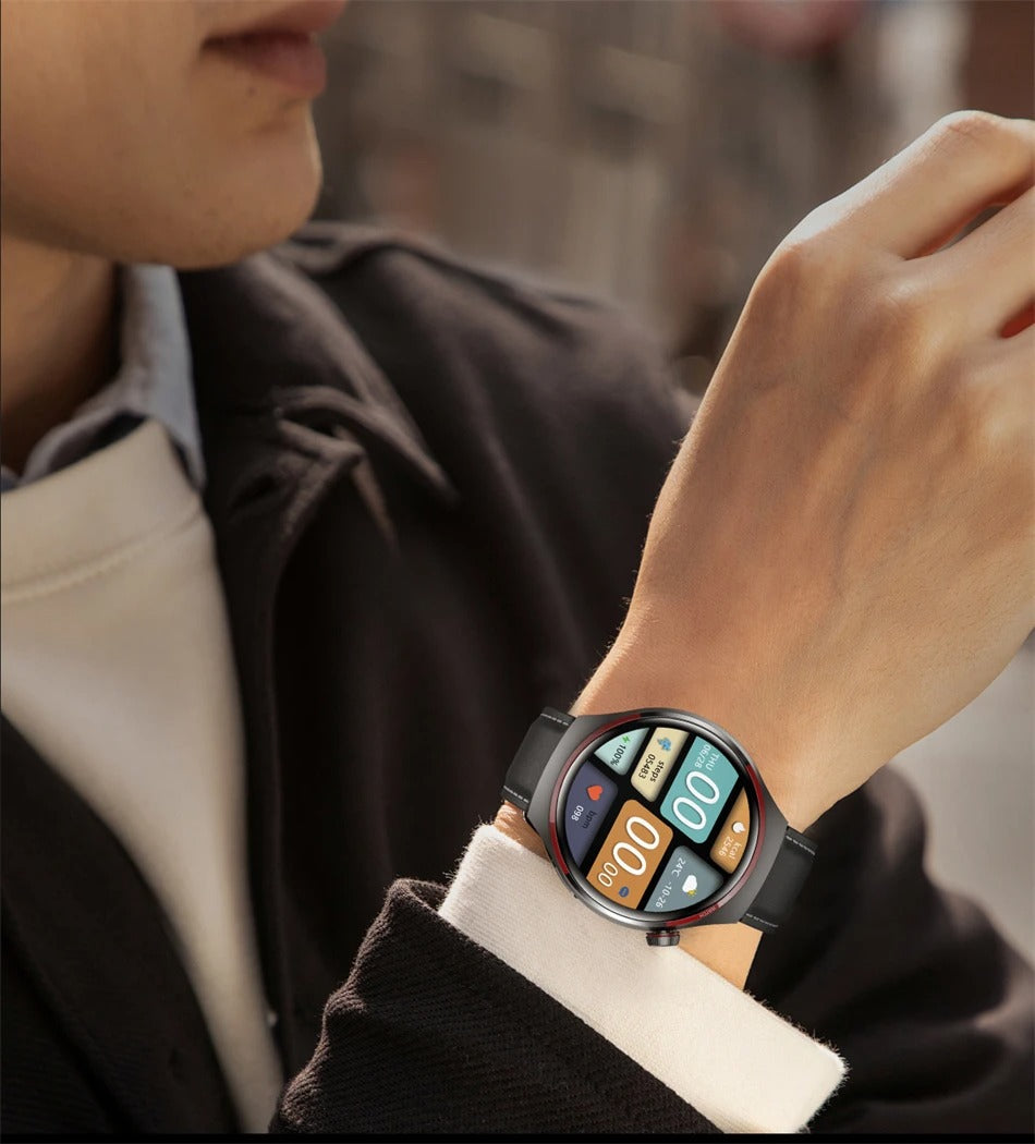 Premium Smartwatch for Men – 1.53'' AMOLED HD Screen, GPS, NFC, Bluetooth Calling, IP68 Waterproof, Heart Rate & Blood Pressure Monitoring, AI Voice Assistant, Sports & Fitness Tracker, 2024 - StrengthXPhysiotherapy