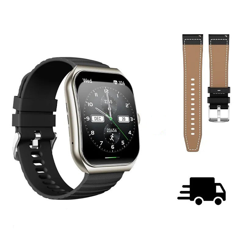 Premium Smartwatch with 1.96" Curved AMOLED Display, Bluetooth Calling, IP68 Waterproof, 100+ Sports Modes, AI Voice 