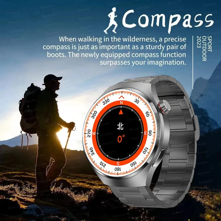Premium GPS Smart Watch for Men & Women | 360° AMOLED Display, NFC, Bluetooth Call, IP68 Waterproof, Heart Rate Monitor, Fitness Tracker, Sleep Monitoring, Multi-Sport Modes - StrengthXPhysiotherapy