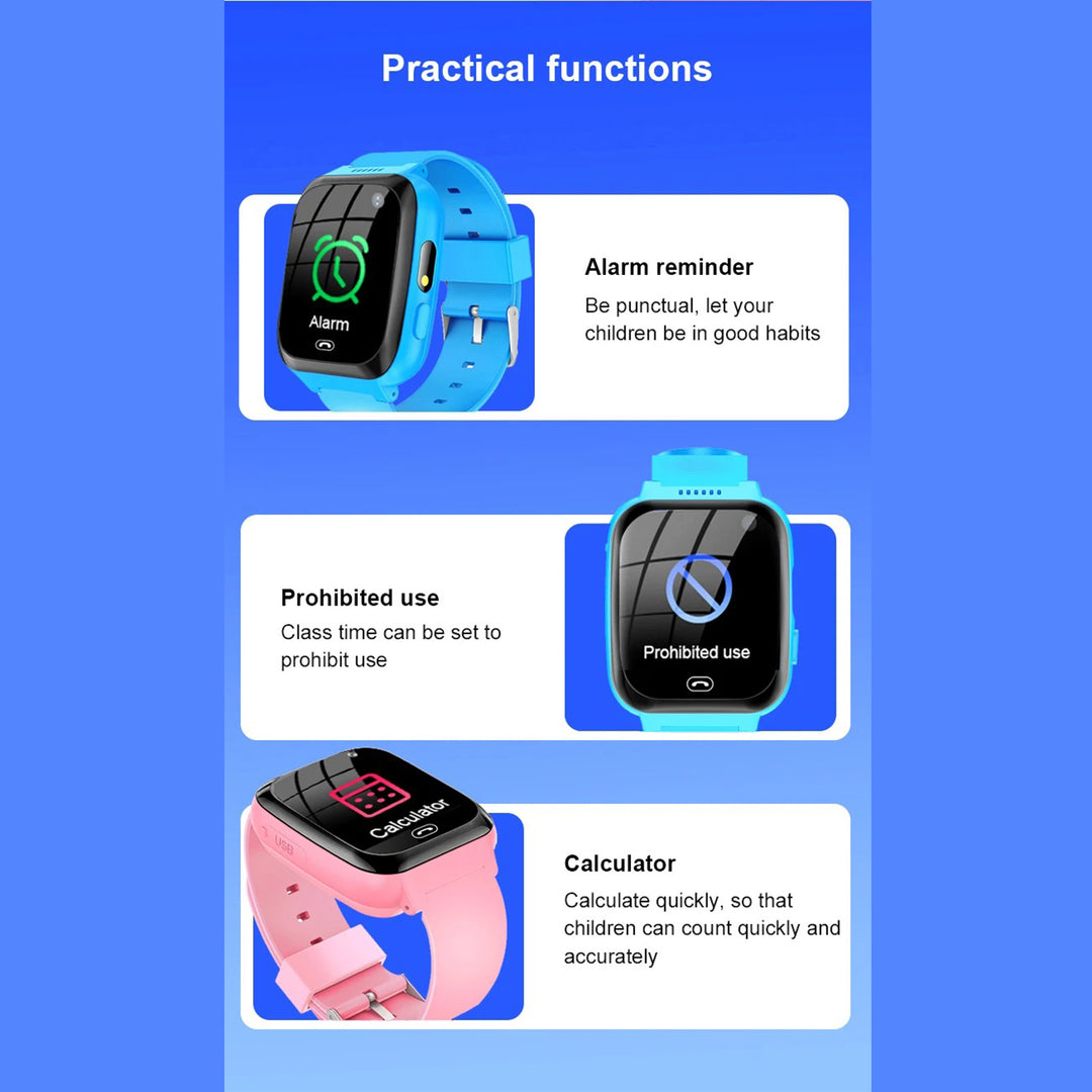 Premium 4G Kids Smartwatch – Video Call, GPS Tracking, IP67 Waterproof, 8GB ROM, Health Monitoring, Wi-Fi, Voice & Video Calls, Android Compatibility - StrengthXPhysiotherapy