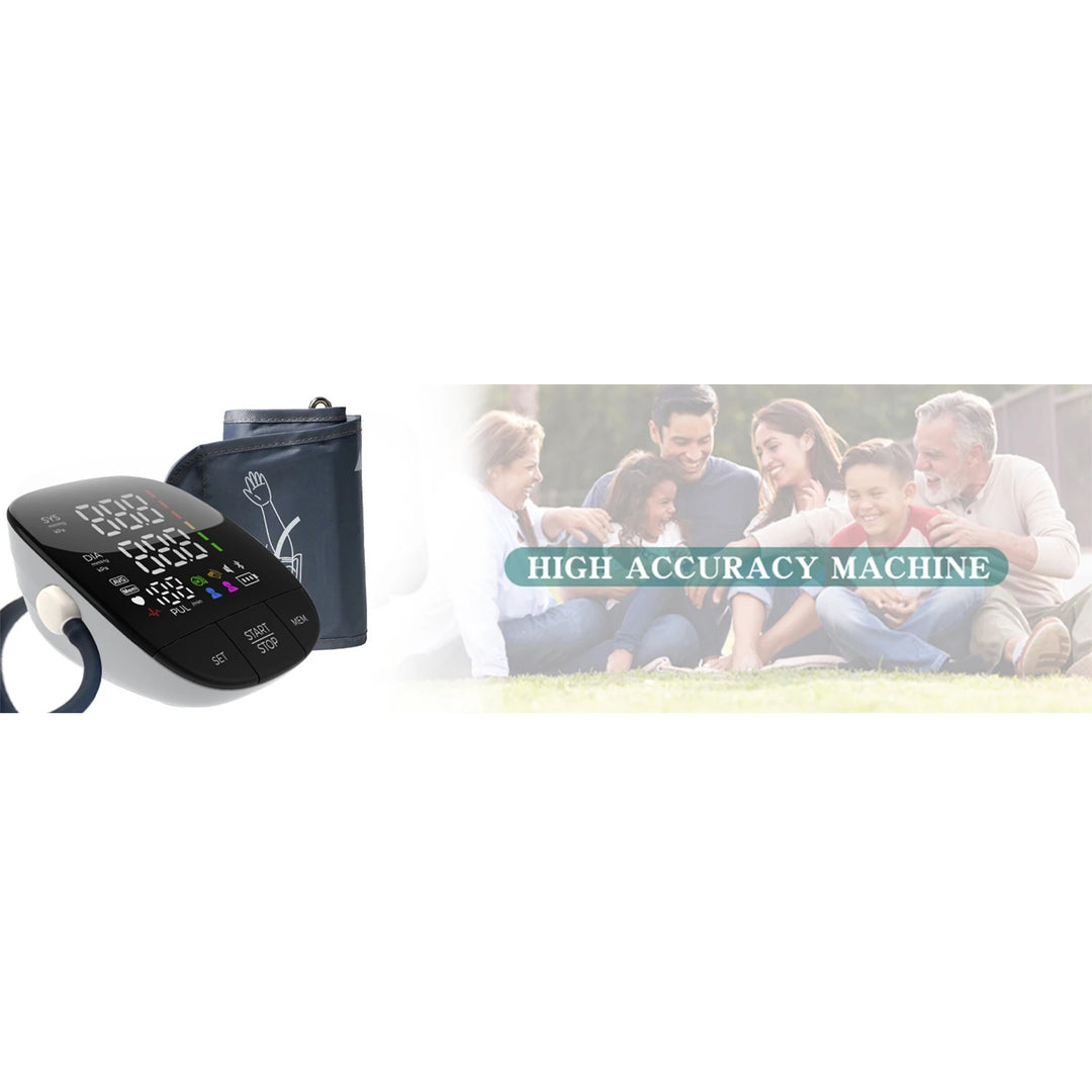 Premium Automatic Upper Arm Blood Pressure Monitor – LED Backlit Screen, 2X120 Memory Groups, Adjustable BP Cuff, Electronic Digital Blood Pressure Machine - StrengthXPhysiotherapy