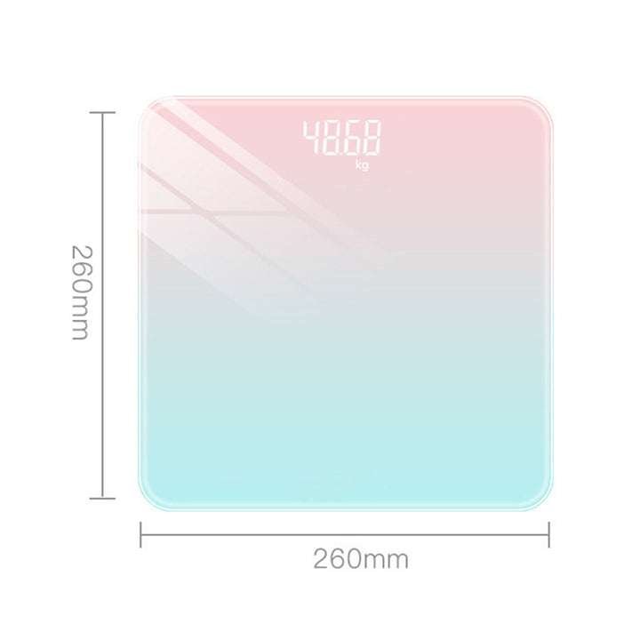 Premium Gradient Color Intelligent LCD Electronic Scale – Digital Display Glass Weight Scale, Accurate 0.2-180kg Measurement,