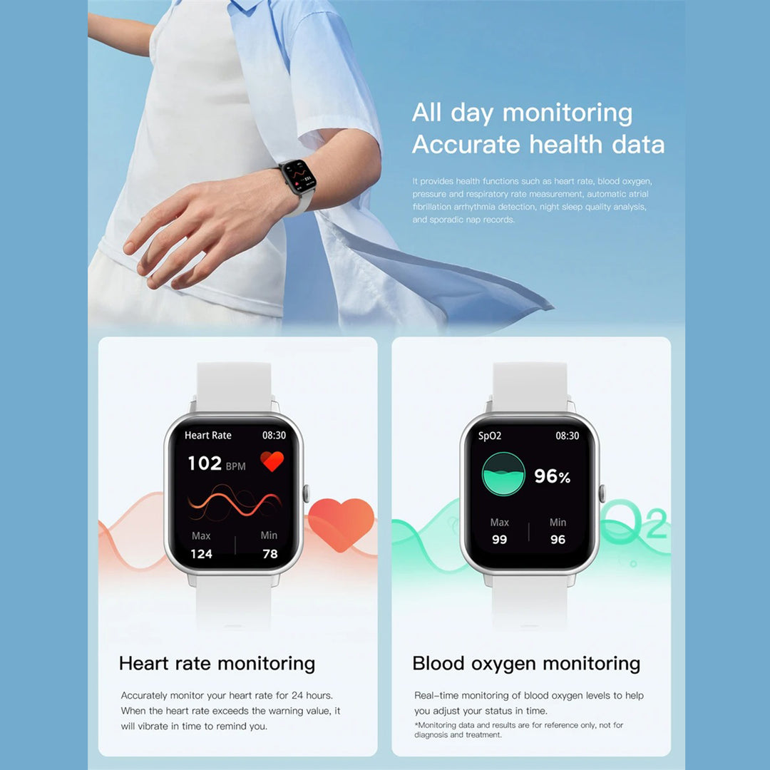 Premium Smartwatch for Women – Custom Dial, Bluetooth Calling, Music Control, IP67 Waterproof, Fitness Tracker, Heart Rate & Blood Pressure Monitor, Compatible with iOS & Android - StrengthXPhysiotherapy