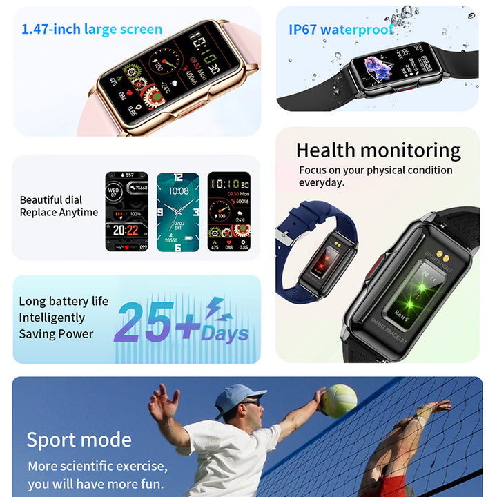 Premium Bluetooth Call Smartwatch for Men & Women – AI Voice Assistant, Fitness Tracker, 1.57" HD Screen, IP67 Waterproof,