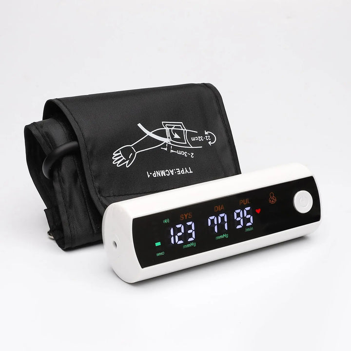 Premium Rechargeable Blood Pressure Monitor – Large LCD Screen, Russian Voice, Digital Arm Sphygmomanometer, LI-ION Battery, Accurate Tonometer for Home Use - StrengthXPhysiotherapy