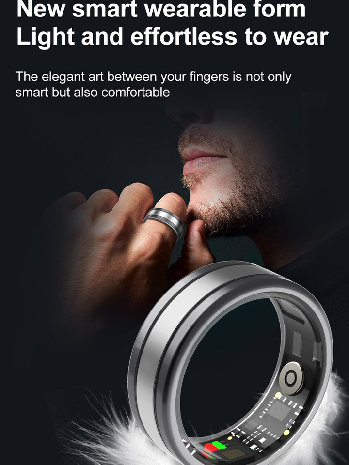 Premium Smart Ring with Charging Case – 5ATM Waterproof, 39-Day Battery Life, Real-Time Health Monitor, Multi-Sport Mode,