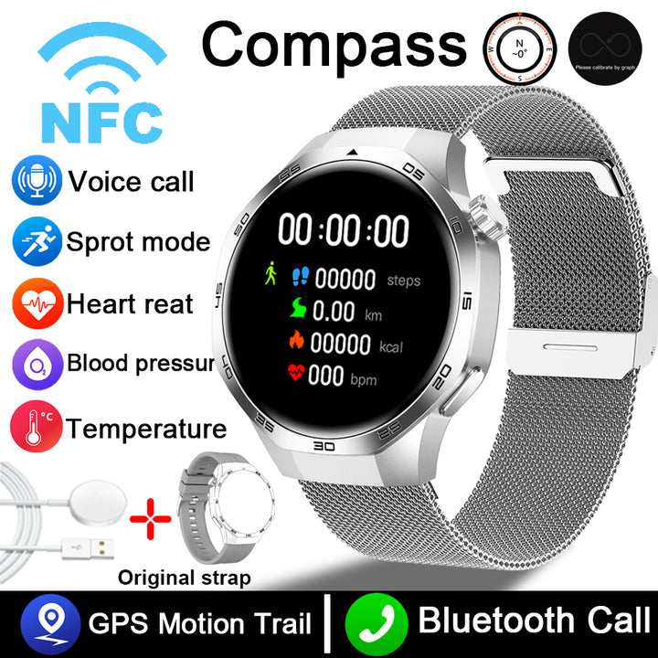 Premium AMOLED Smartwatch with AI, Bluetooth Calling, 100+ Sports Modes, IP68 Waterproof, Prayer Alerts, Health & Fitness 