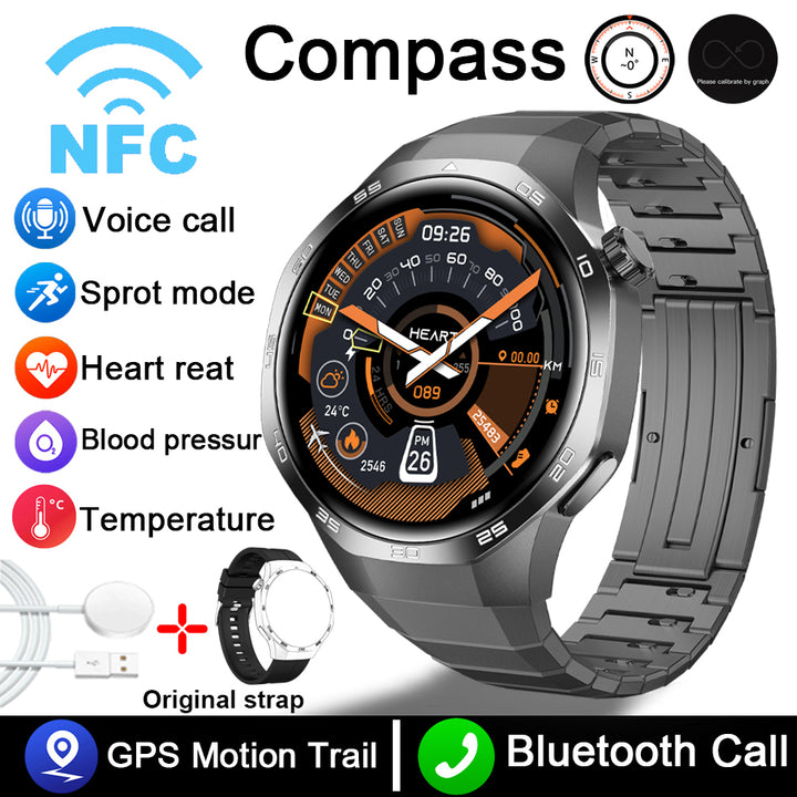 Premium AMOLED Smartwatch with AI, Bluetooth Calling, 100+ Sports Modes, IP68 Waterproof, Prayer Alerts, Health & Fitness 