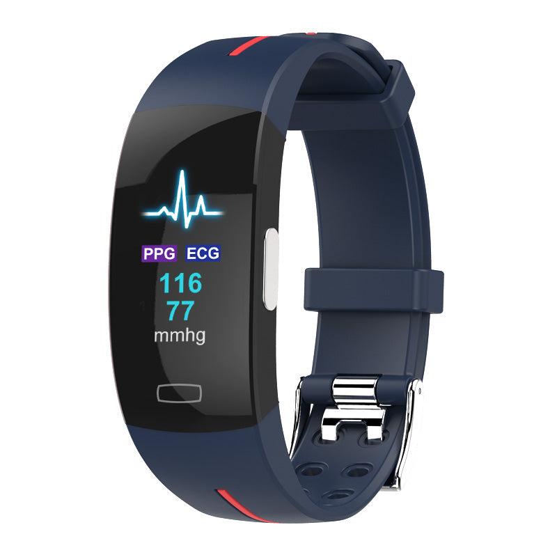 Premium Smart Wristband – Body Temperature Monitoring, ECG+PPG, Heart Rate, Blood Pressure, Color OLED Display, IP67  