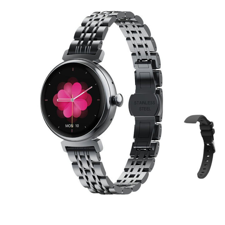 Premium Fashion Smartwatch for Women, 1.04" AMOLED Screen, Bluetooth Call, Metal Body, IP68 Waterproof, Heart Rate, Music 