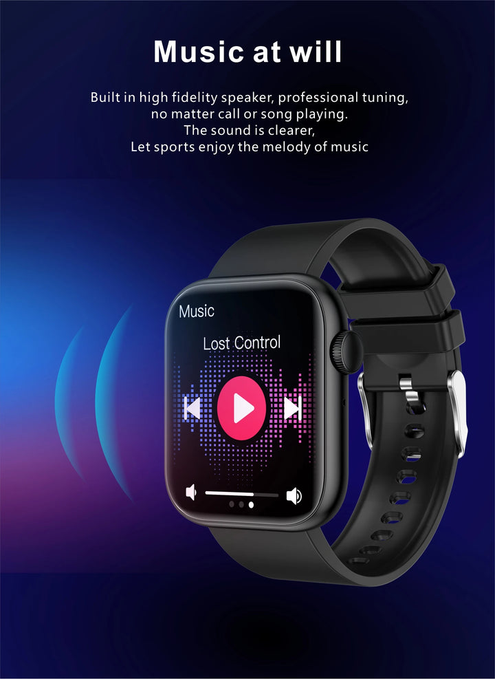 Premium Smartwatch - Wireless Charging, Bluetooth Calls, Fitness Tracker, Custom Watch Faces, Heart Rate Monitoring, Sleep Tracking, Waterproof, Men & Women - StrengthXPhysiotherapy