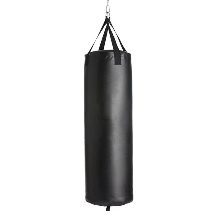 Premium Professional Boxing Sandbag – 40/46in Empty Heavy Punching Bag for Gym & Fitness – Durable Synthetic Leather, Reinforced Webbing, Hanging Kick Training – Includes Hook, Carabiner & Handwraps - StrengthXPhysiotherapy