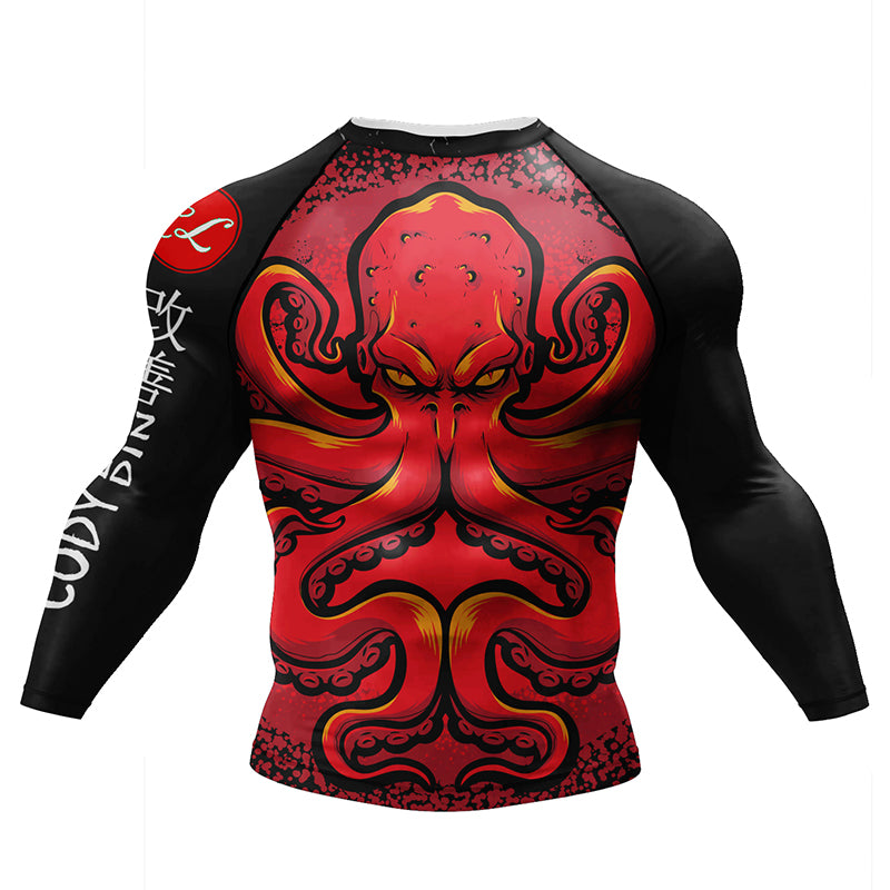 Premium Jiu Jitsu Rash Guard Set – 4-Piece MMA Sportswear Kit for Men, Includes Kimono T-shirt, Pants, Muay Thai Shorts, and 