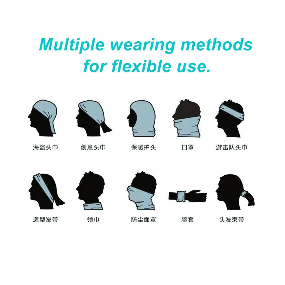 Premium Breathable Ear Hanging Mask – Ice Silk Cycling Face Cover, Triangle Headscarf, Nylon Cool Material for Outdoor Sports and Riding Protection - StrengthXPhysiotherapy