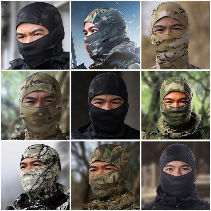 Premium Tactical Balaclava Full-Face Mask – Windproof, Dustproof Hunting, Cycling, and Wargame Headgear, Multicam Bandana Neck Gaiter for Outdoor Sports, Skiing, Climbing, and Motorcycle Use - StrengthXPhysiotherapy