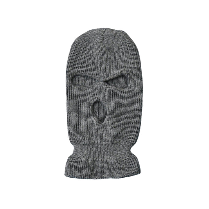 Premium Windproof Full Face Ski Mask – Men’s Wool Balaclava with 3 Holes, Warm Knit Winter Hat, Custom Embroidery, 16 Color