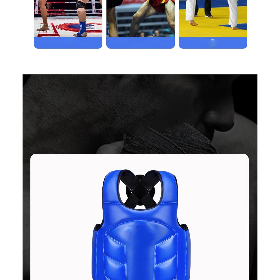 Premium Boxing Chest Guard – Reversible Rib Shield Protector for MMA, Taekwondo, Kickboxing & Martial Arts – Body Vest for Training, Target Practice, and Sanda - StrengthXPhysiotherapy