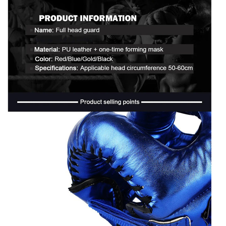 Premium Boxing Helmet – Muay Thai, Kickboxing, Sanda Training Headgear, Protective Head Protector Guard for Gym & Combat Sports - StrengthXPhysiotherapy