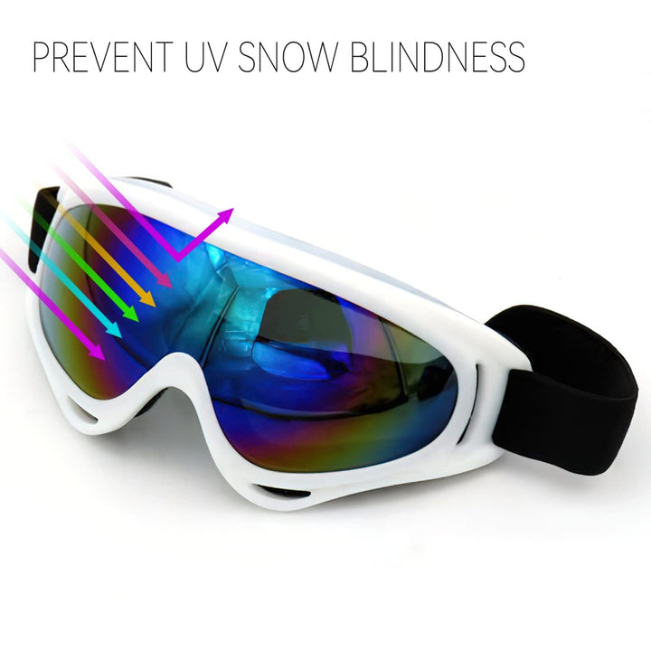 Premium Polarized Ski Goggles for Men & Women – Large Frame, Windproof, Snowproof, UV Protection, Anti-Fog, Snowboard