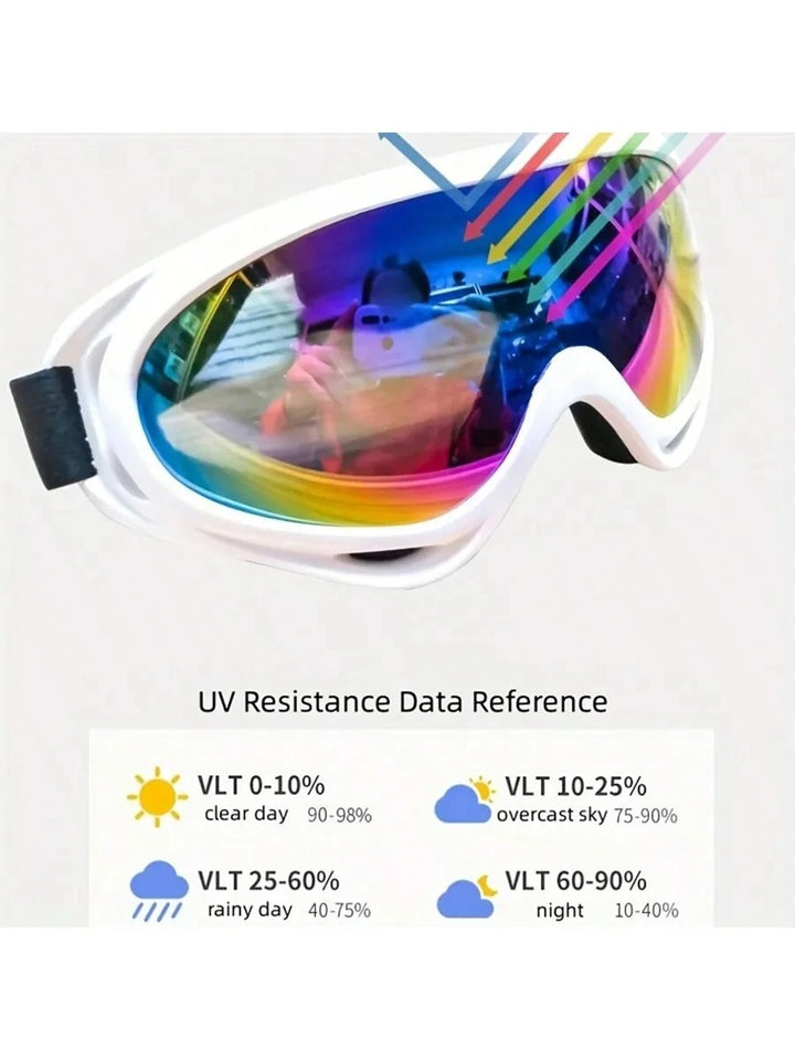 Premium Polarized Ski Goggles for Men & Women – Large Frame, Windproof, Snowproof, UV Protection, Anti-Fog, Snowboard Outdoor Goggles for Winter Sports - StrengthXPhysiotherapy