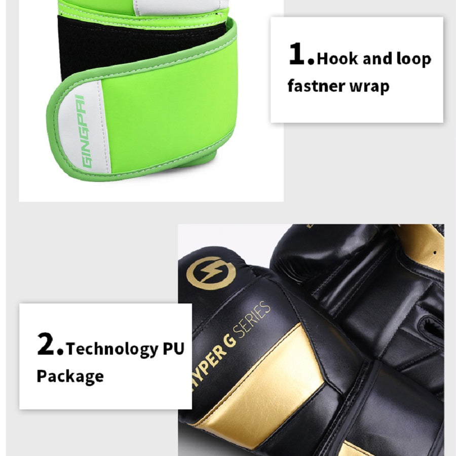 Premium Boxing Gloves – High Quality PU Leather, Wear-Resistant & Breathable, Thickened Protective Gloves for Sanda & Combat