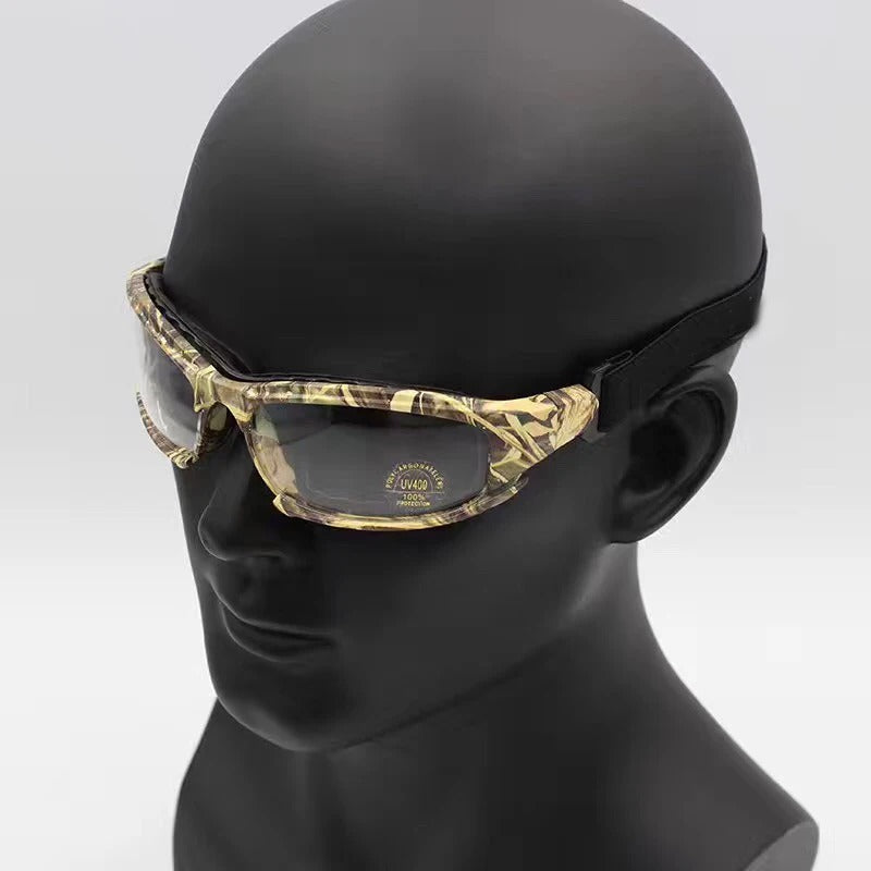 Premium Tactical Polarized Sport Glasses – UV Protection, Anti-Glare, 4 Lens Options for Shooting, Airsoft, Hunting, Hiking & Safety Eyewear - StrengthXPhysiotherapy