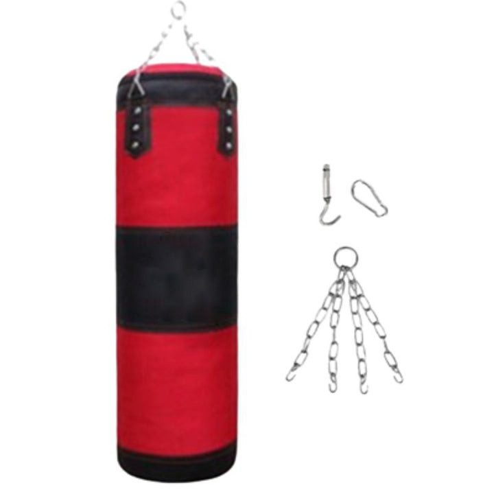 Premium Heavy Punching Sandbag – Durable Boxing Bag with Metal Chain Hook – Kick, Karate, Taekwondo Training – Includes Boxing Gloves, Wrist & Foot Guards, Shock-Absorbing Foam - StrengthXPhysiotherapy