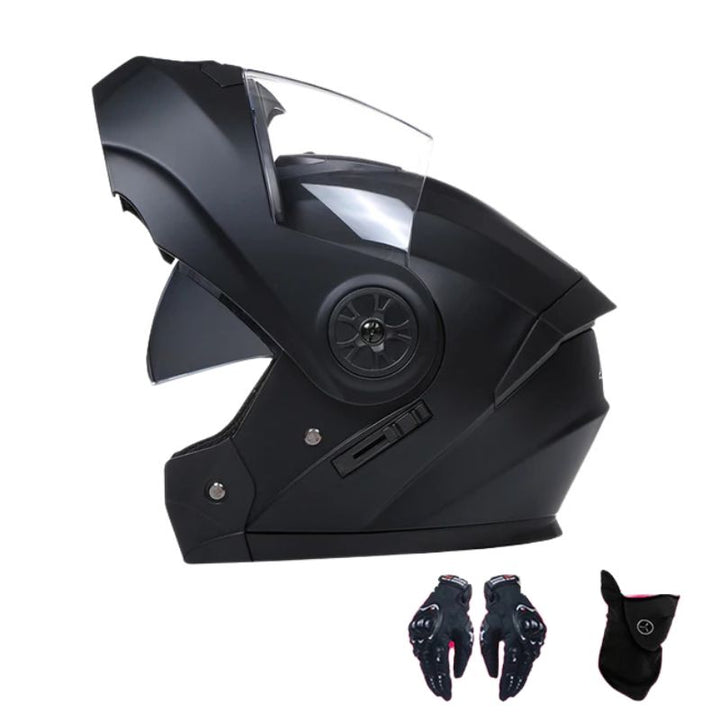 Premium Full Face Motorcycle Helmet - DOT & ECE Certified, Double Lens, Inner Sun Visor, Lightweight ABS Shell Removable Nose