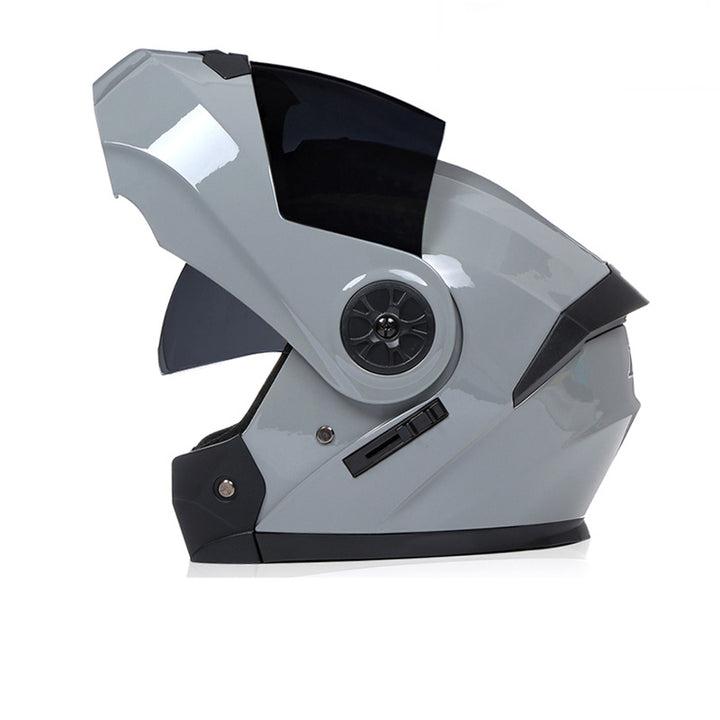 Premium Full Face Motorcycle Helmet - DOT & ECE Certified, Double Lens, Inner Sun Visor, Lightweight ABS Shell Removable Nose