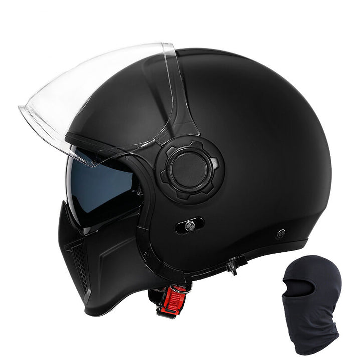 Premium Modular Motorcycle Helmet –Full Face & Open Face, Dual Lens, DOT ECE Approved, ABS Shell for Men & Women, Retro Style