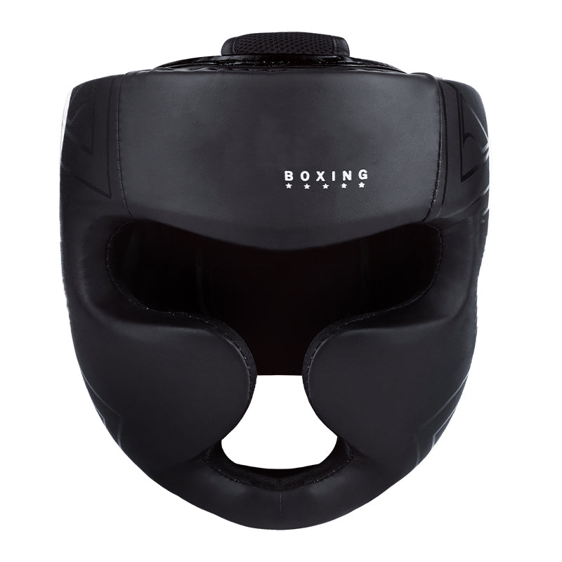 Premium Kickboxing Helmet – Full Face Muay Thai, MMA, Karate, Sanda Training Headgear, PU Leather, Protective Guard for Men & Women, Adjustable Sizes S/M/L - StrengthXPhysiotherapy