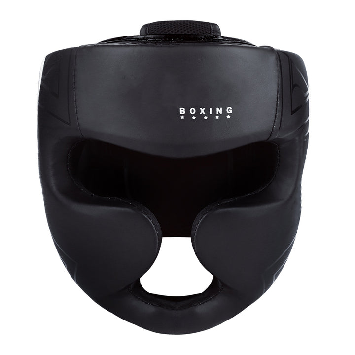 Premium Kickboxing Helmet – Full Face Muay Thai, MMA, Karate, Sanda Training Headgear, PU Leather, Protective Guard for Men & Women, Adjustable Sizes S/M/L - StrengthXPhysiotherapy